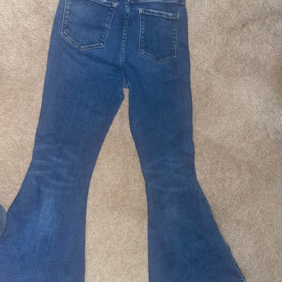 Women's Blue Flare Jeans - Picture 3 of 3
